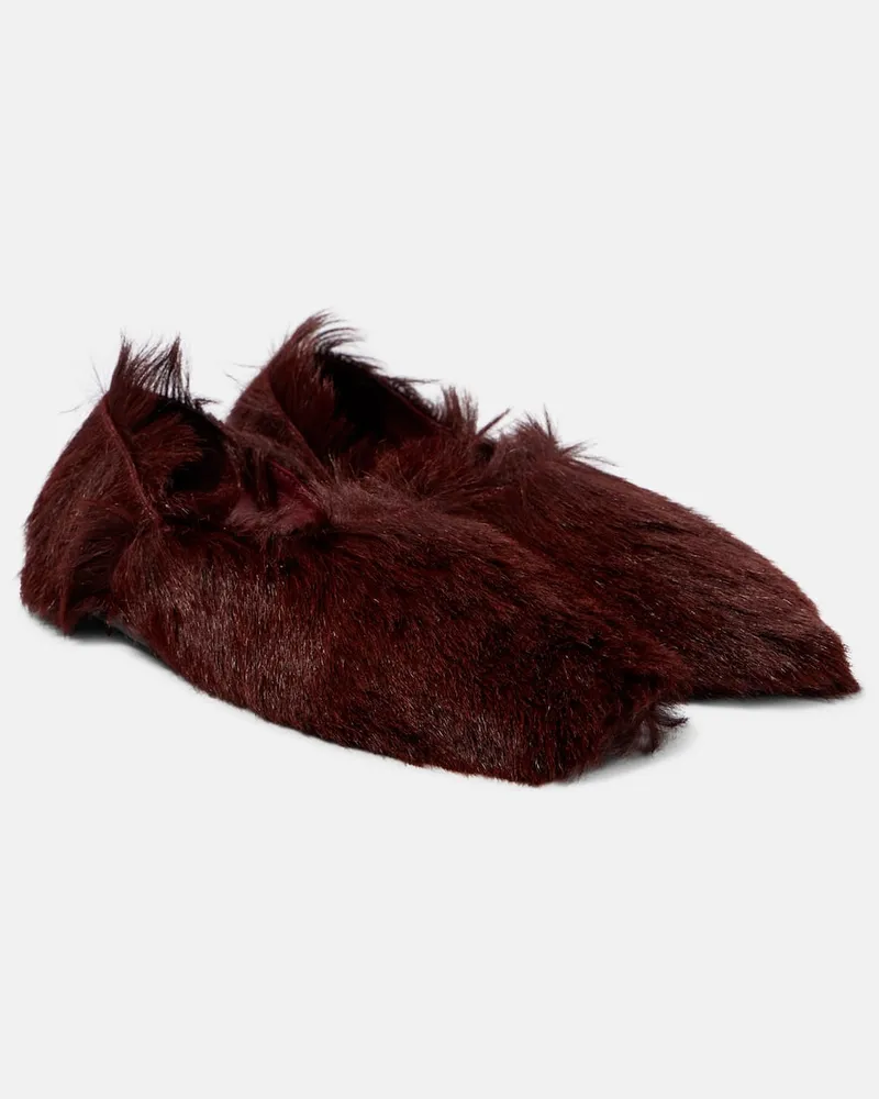Jil Sander Ballerinas aus Kalbshaar Braun