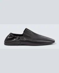 Dries van Noten Slip-Ons aus Leder Schwarz