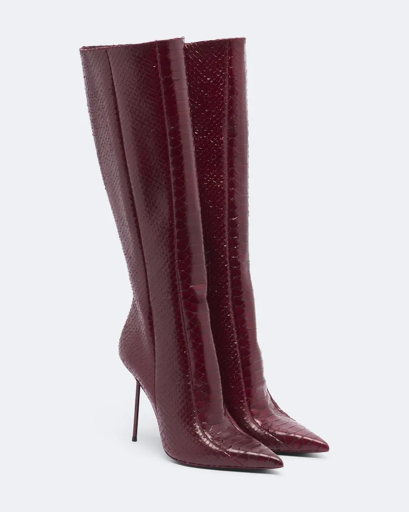 Paris Texas Stiefel Lidia aus Leder Burgunderrot