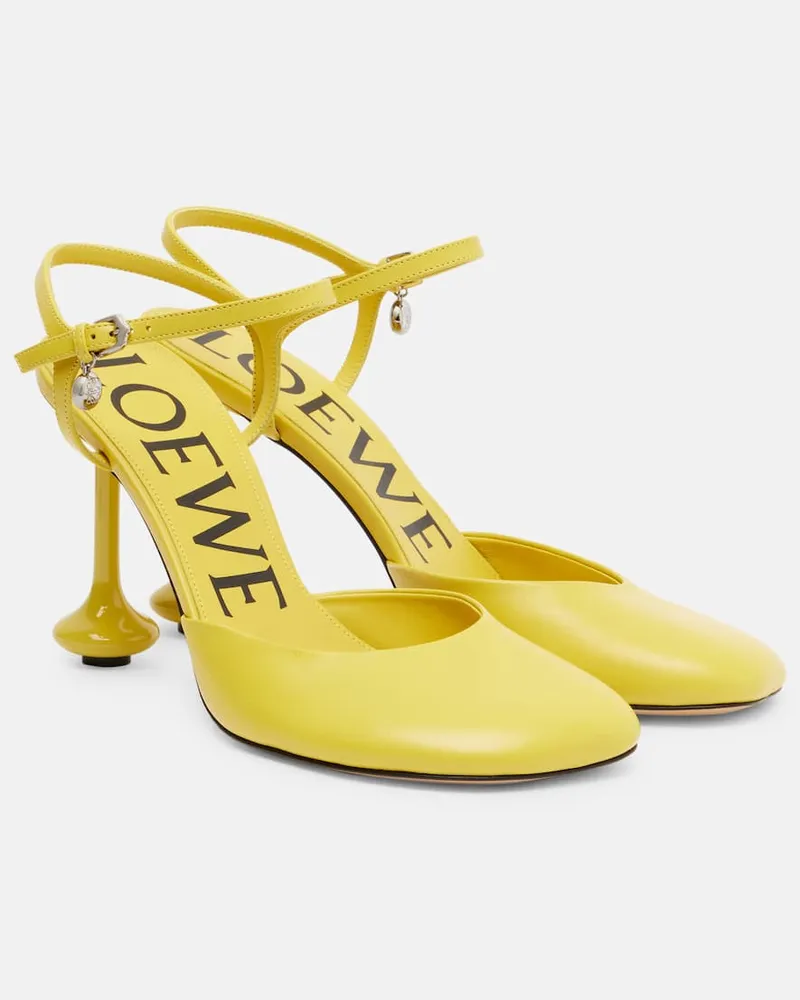 Loewe Pumps Toy 90 aus Leder Gelb