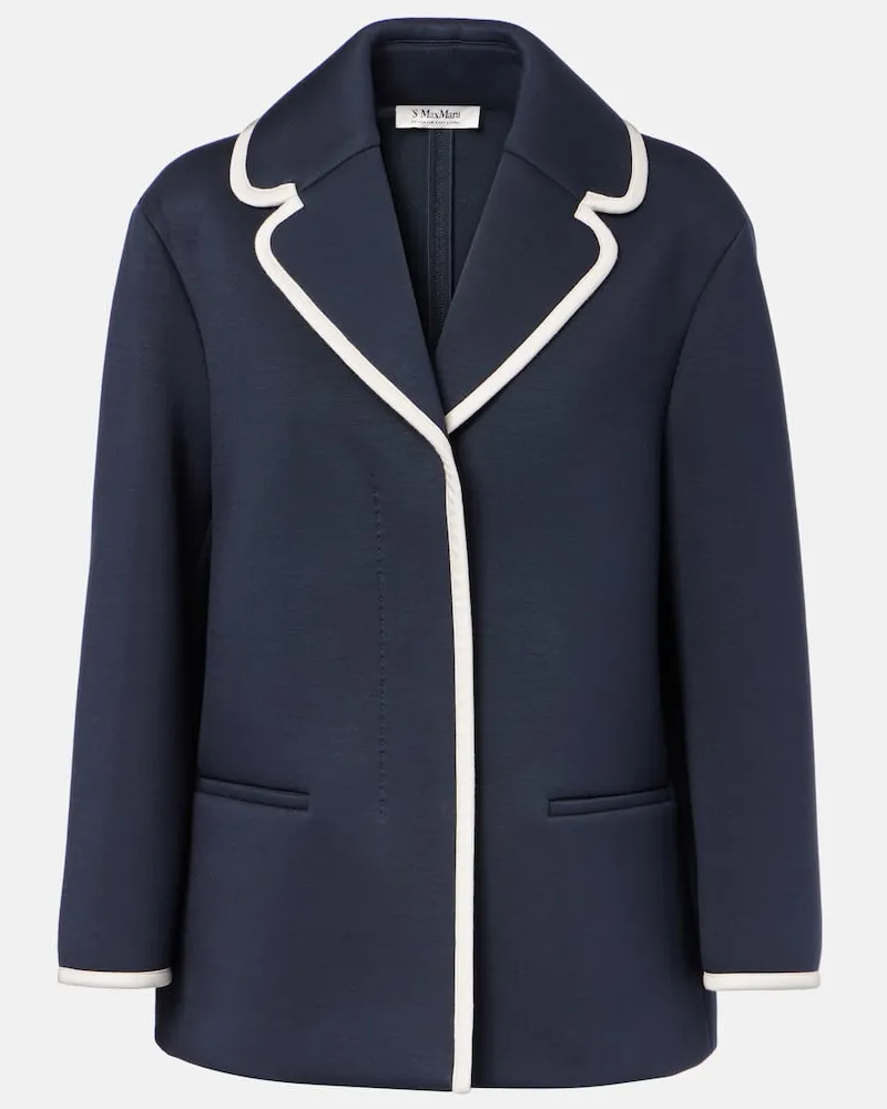 Max Mara Blazer aus Jersey Blau