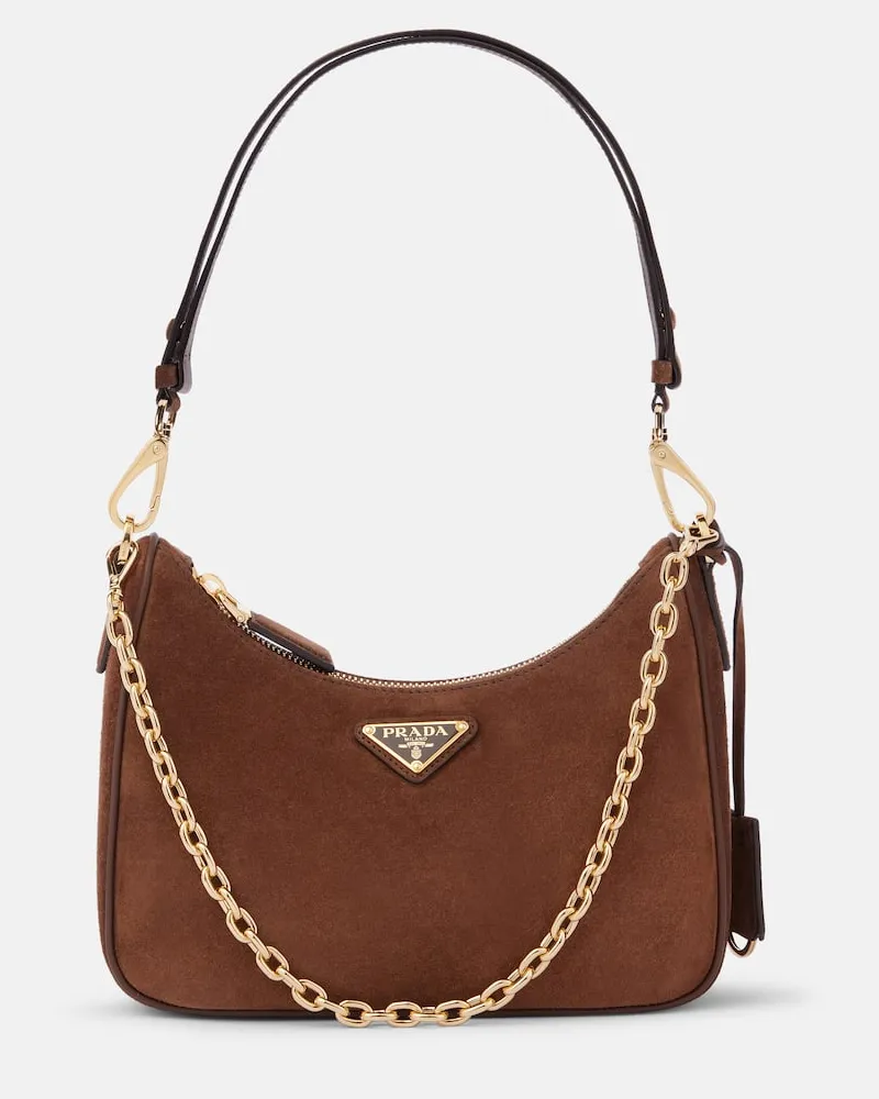 Prada Schultertasche Re-Edition Mini Braun