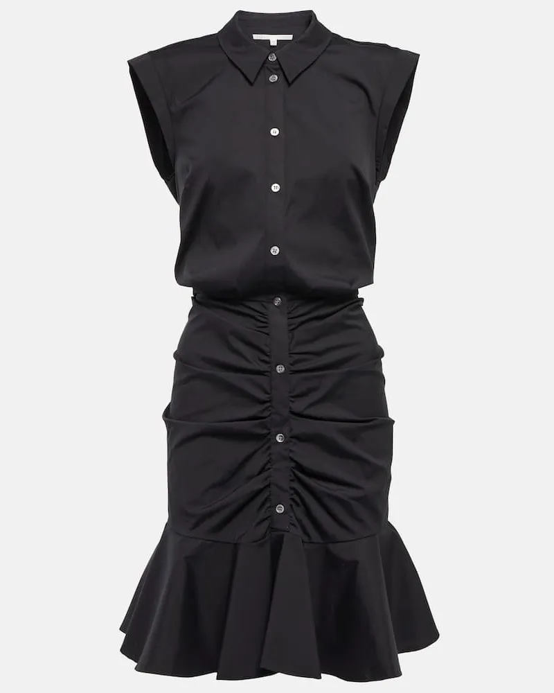 Veronica Beard Minikleid Bell aus Popeline Schwarz