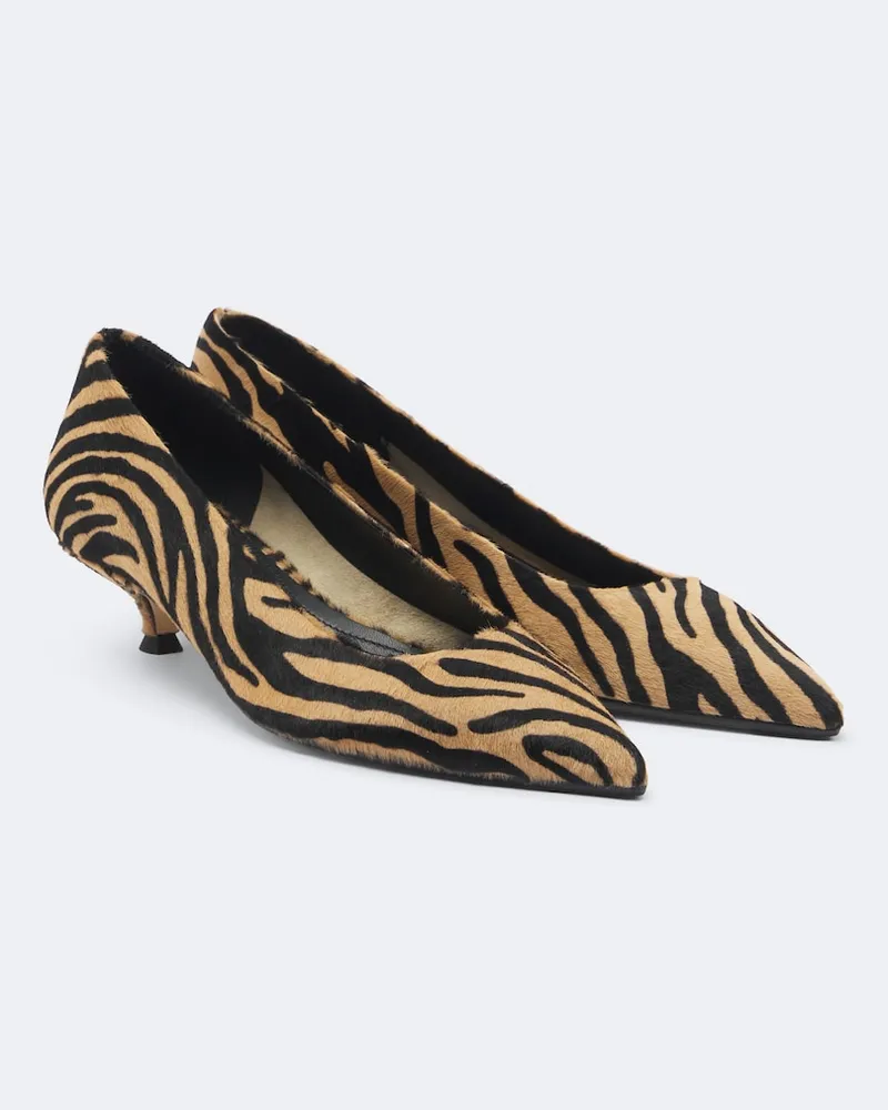 aeyde Pumps Cari aus Kalbshaar Beige