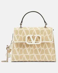 Valentino Garavani Tote VSling Small Toile Iconographe Nude