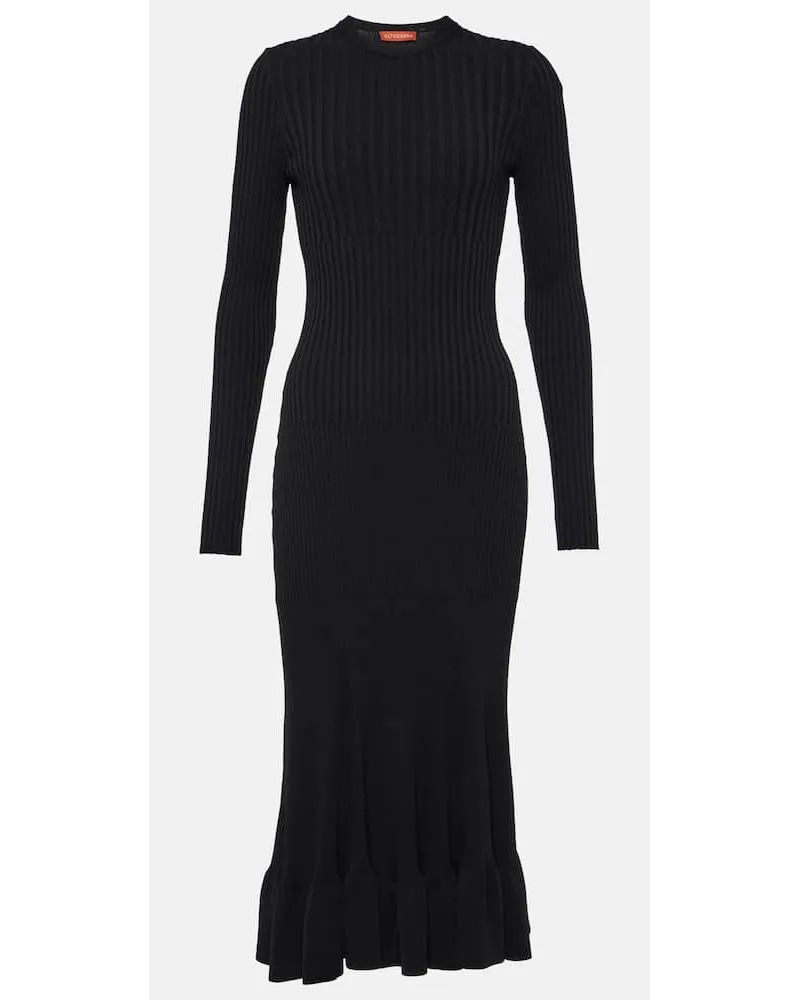 Altuzarra Maxikleid Seyrig aus Jersey Schwarz
