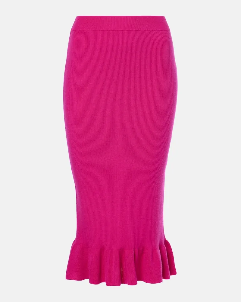 Nina Ricci Midirock aus einem Wollgemisch Rosa