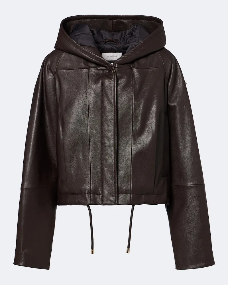 SPORTMAX Jacke aus Leder Braun