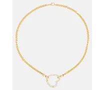 Halskette Identity aus 18kt Gelbgold mit Diamanten