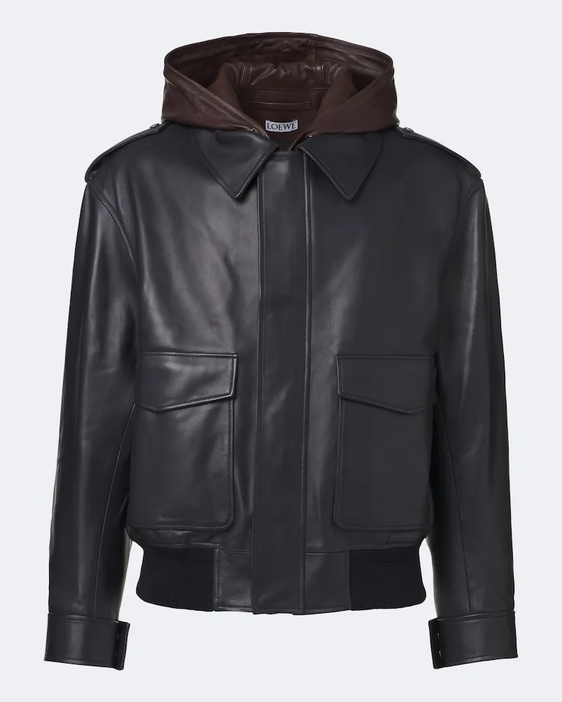 Loewe Lederjacke Blau