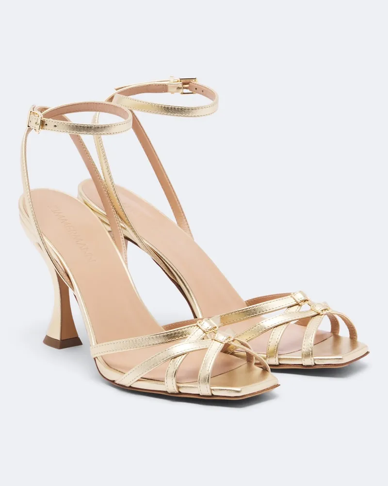 Zimmermann Slingback-Sandalen Solstice aus Metallic-Leder Gold