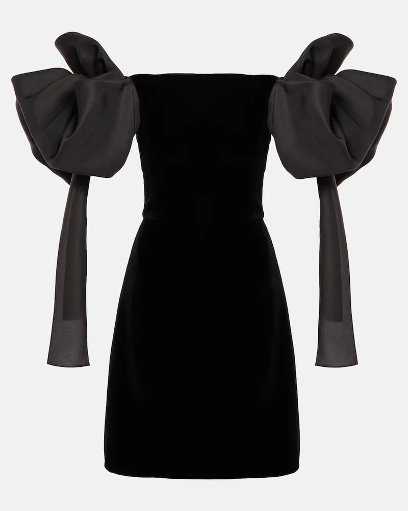 Carolina Herrera New York Off-Shoulder-Minikleid Schwarz