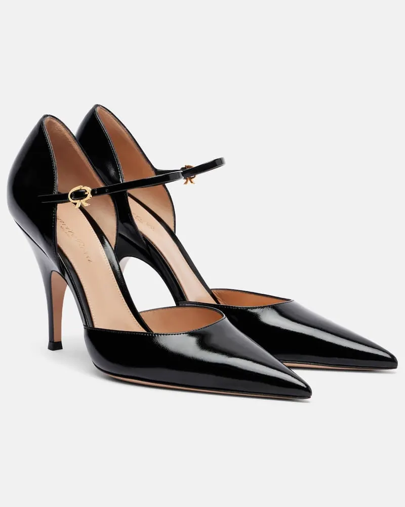 Gianvito Rossi Pumps Nuit 95 aus Lackleder Schwarz