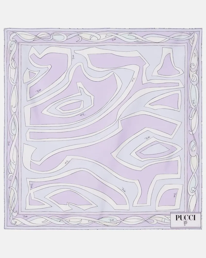 Emilio Pucci Tuch Orchidee aus Seide Violett