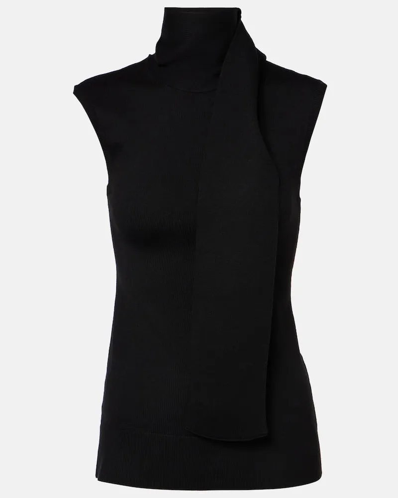 Totême Top aus einem Wollgemisch Schwarz