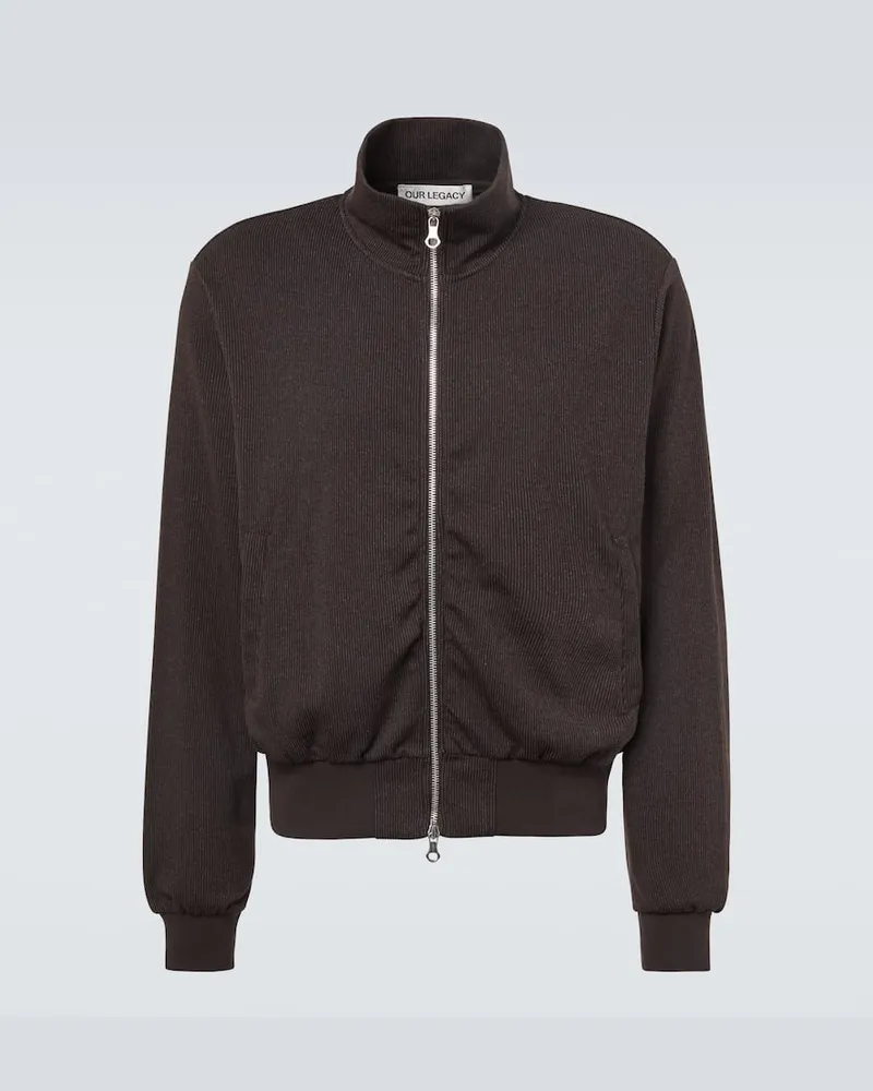 Our Legacy Bomberjacke Mob aus Rippstrick Braun