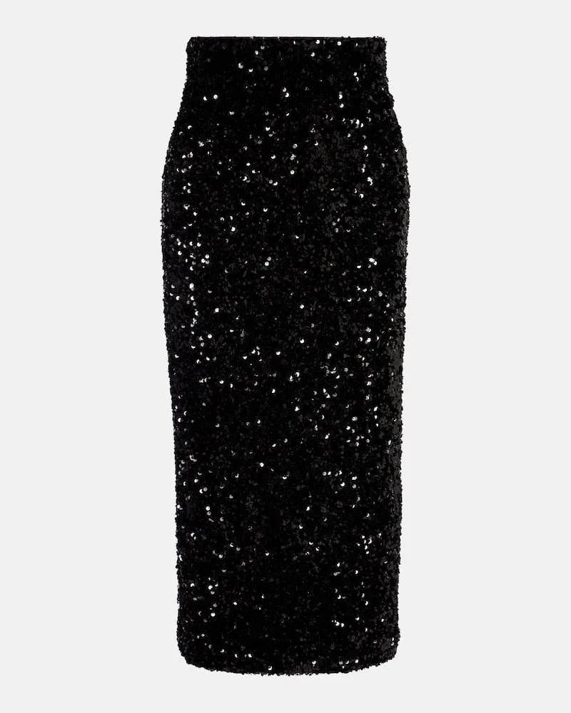 Vince Midirock aus Samt mit Pailletten Schwarz