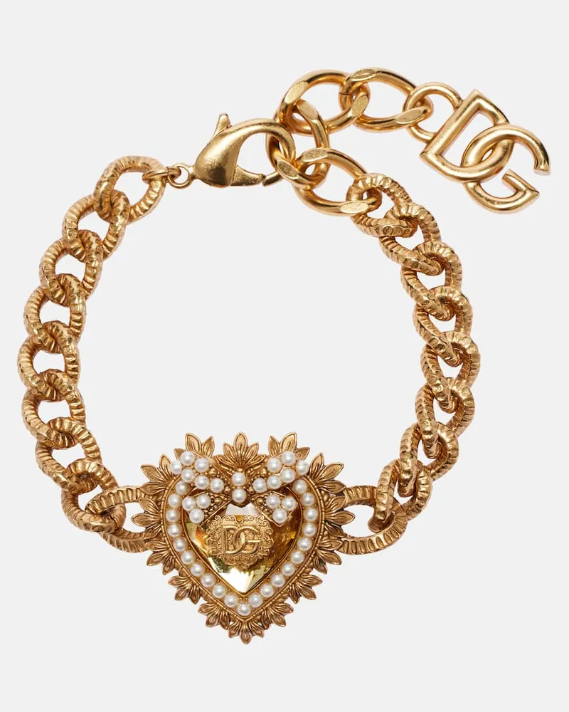 Dolce & Gabbana Verziertes Armband Devotion Gold