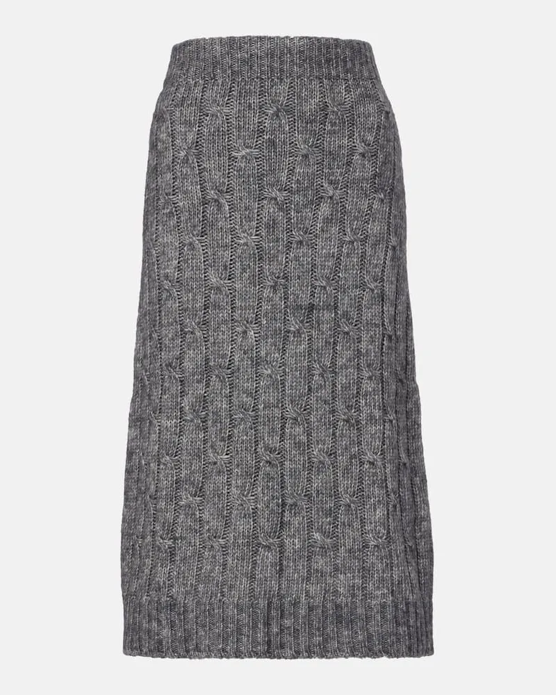 Max Mara Midirock Otello aus einem Baumwollgemisch Grau