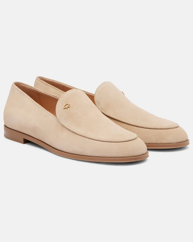 Gianvito Rossi Slip-Ons aus Veloursleder Beige