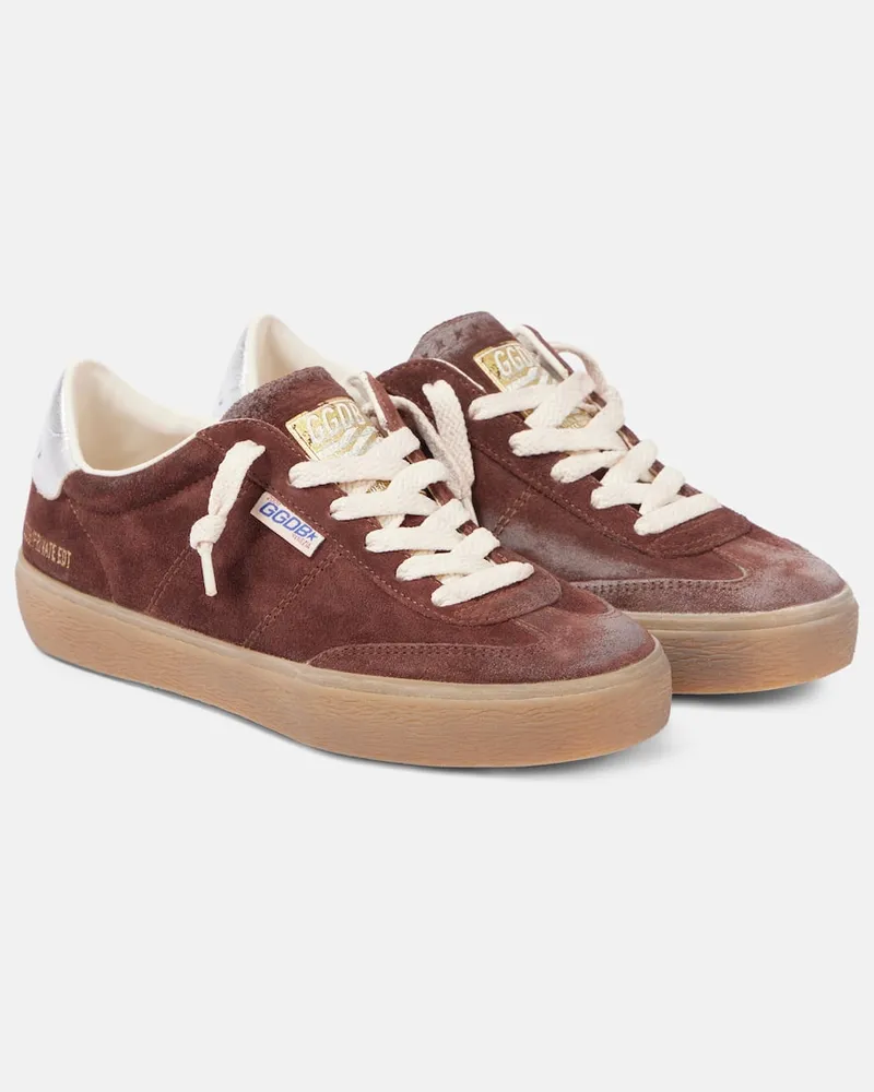Golden Goose Sneakers Soul Star aus Veloursleder Burgunderrot