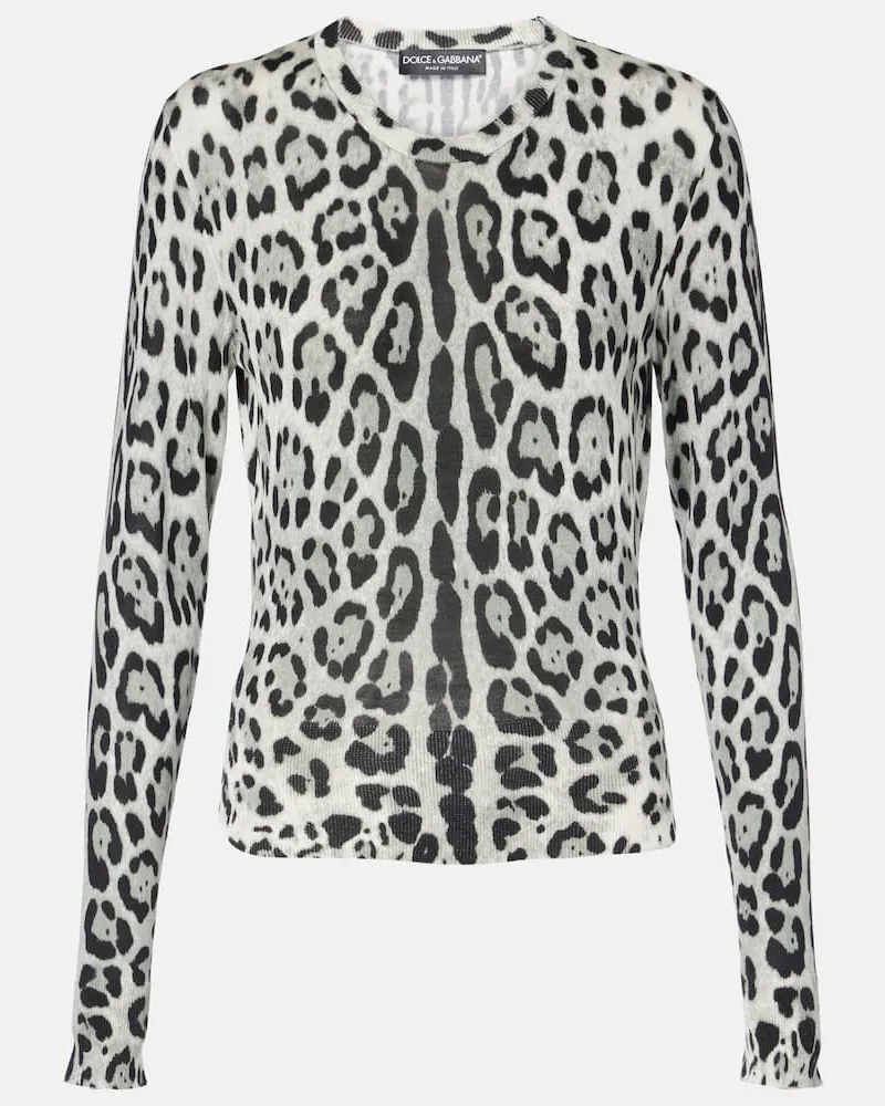 Dolce & Gabbana Pullover aus Seide Multicolor