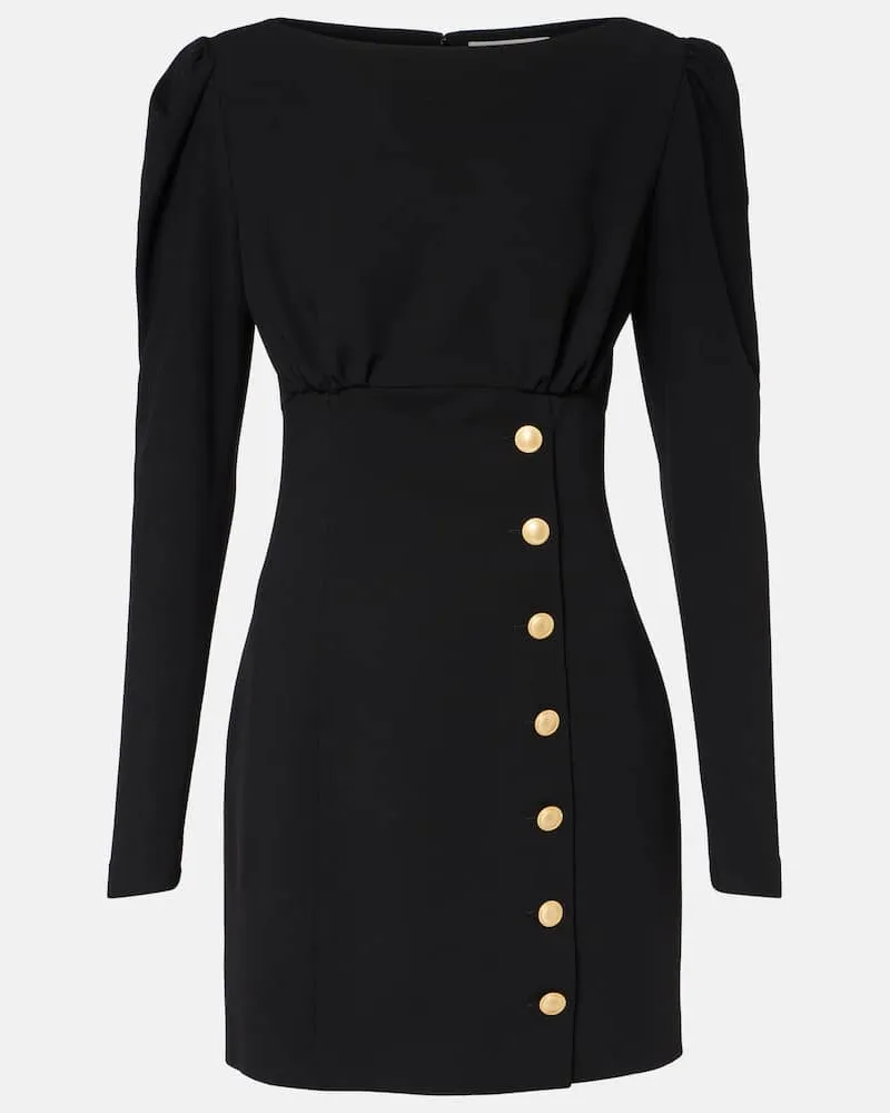 Alessandra Rich Minikleid aus Crêpe Schwarz