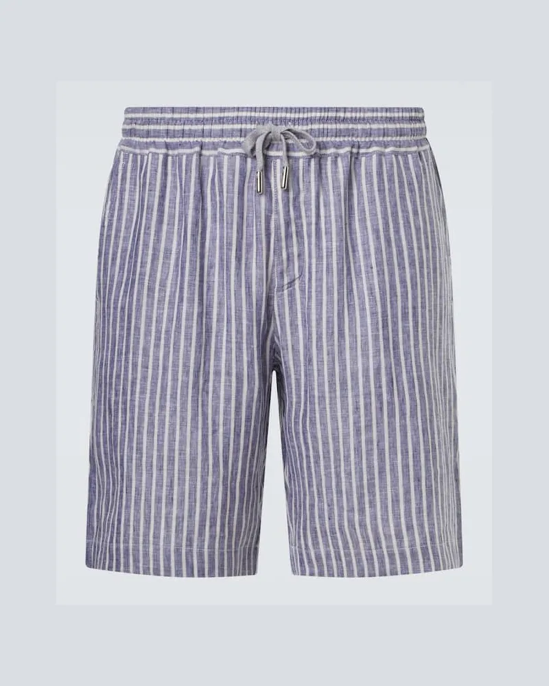 Fedeli Bermuda-Shorts Alfa aus Leinen Blau