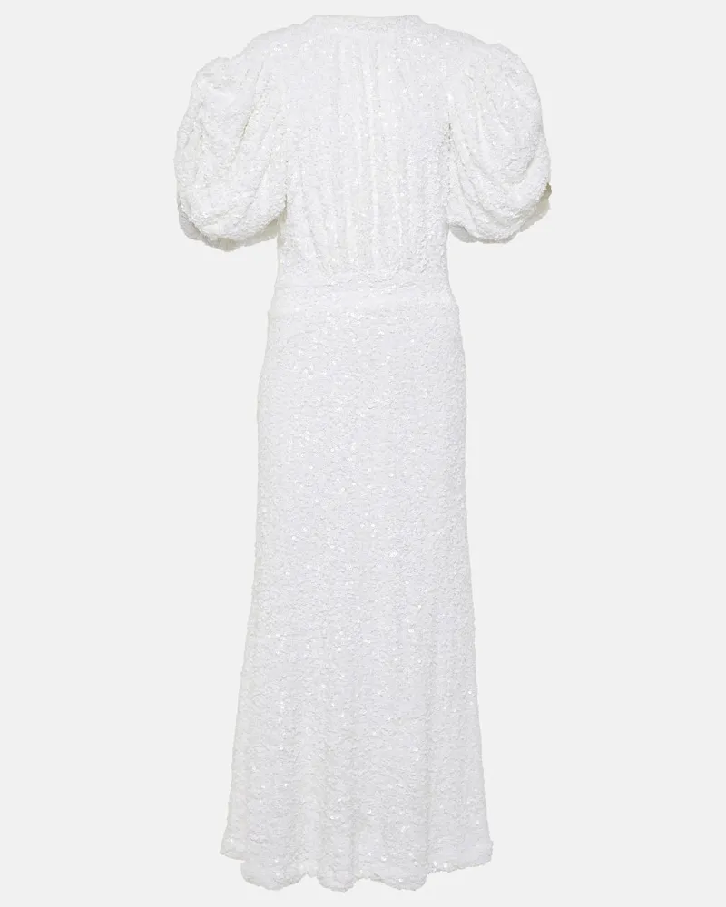 ROTATE Birger Christensen Bridal Robe mit Pailletten Weiß