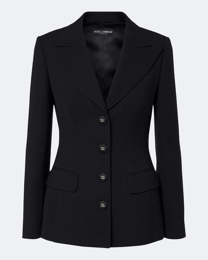 Dolce & Gabbana Blazer DG aus Schurwolle Schwarz