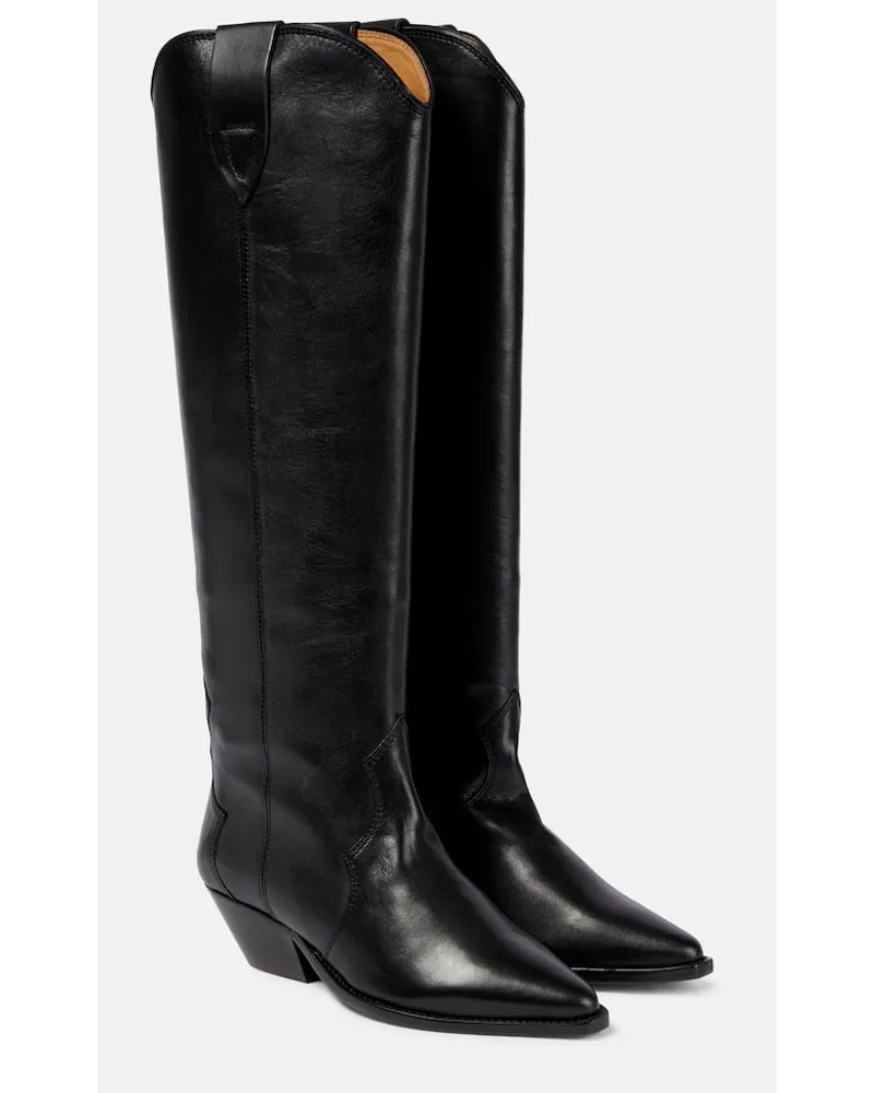 Isabel Marant Stiefel Denvee aus Leder Schwarz