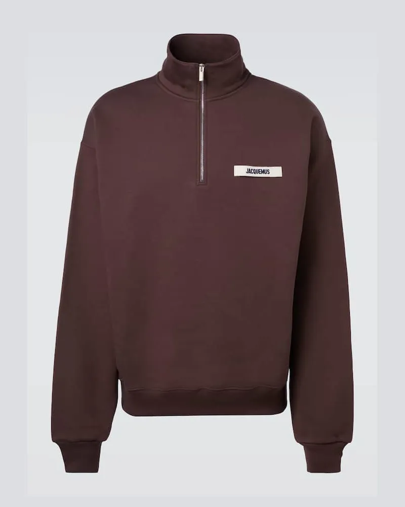 Jacquemus Sweatshirt Gros Grain aus Baumwolle Braun