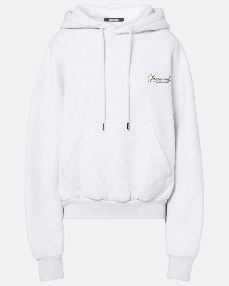 Jacquemus Hoodie aus Baumwoll-Fleece Grau