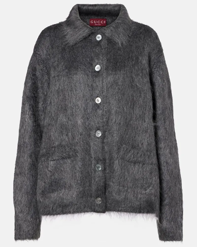 Gucci Cardigan aus einem Mohairgemisch Grau