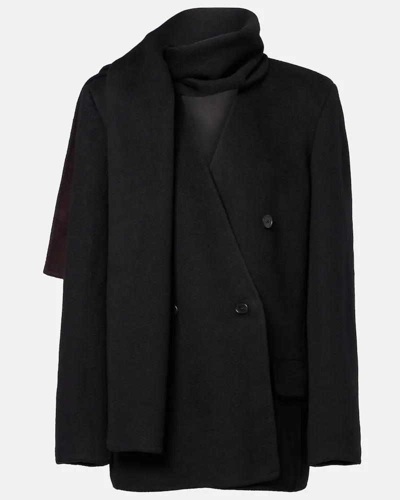The Row Jacke Calitra aus Kaschmir Schwarz