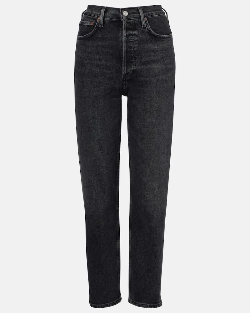 AGOLDE High-Rise Straight Jeans 90’s Pinch Waist Grau