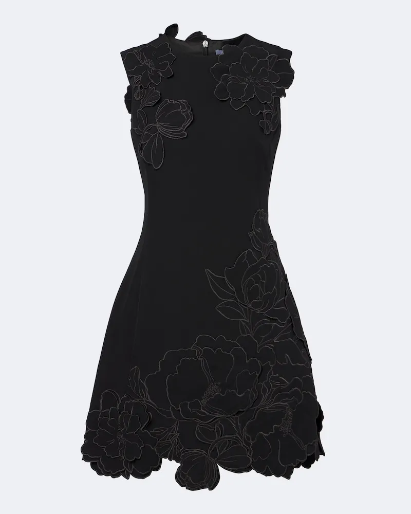 LEO LIN Verziertes Minikleid Chloe Schwarz