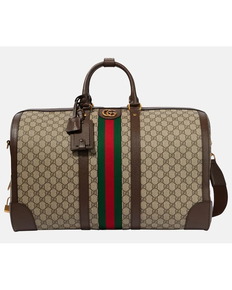 Gucci Weekender Gucci Savoy GG Supreme Large aus Canvas Beige