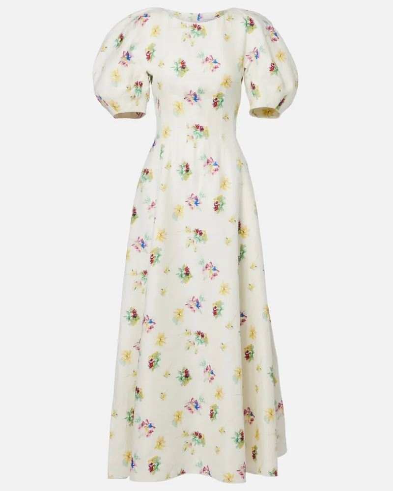 Gabriela Hearst Maxikleid Ranya aus Leinen Weiß
