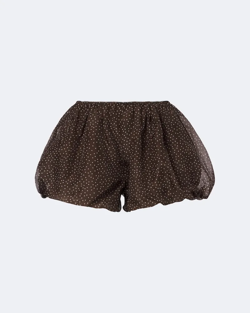 SIR Shorts aus Seidenorganza Braun