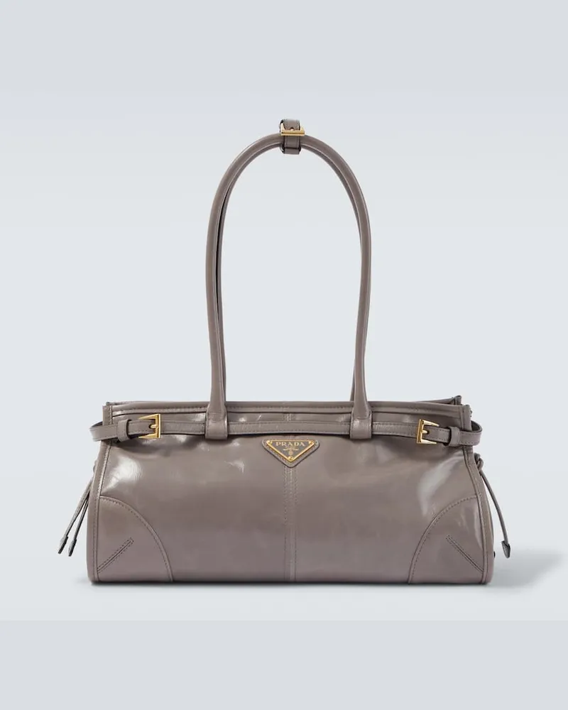 Prada Schultertasche Prada Bonnie Medium aus Leder Grau