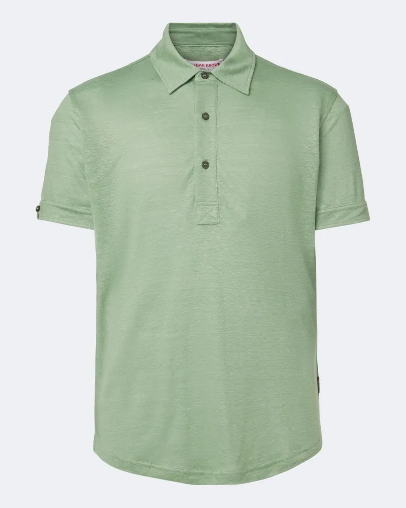 Orlebar Brown Poloshirt Sebastian aus Leinen-Jersey Grün