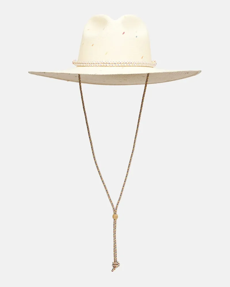 Zimmermann Hut aus Stroh Weiß