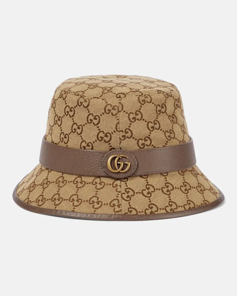 Gucci Hut GG aus Canvas Braun