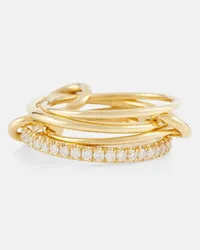 Spinelli Kilcollin Ring Pisces Pave aus 18kt Gelbgold mit Diamanten Gold