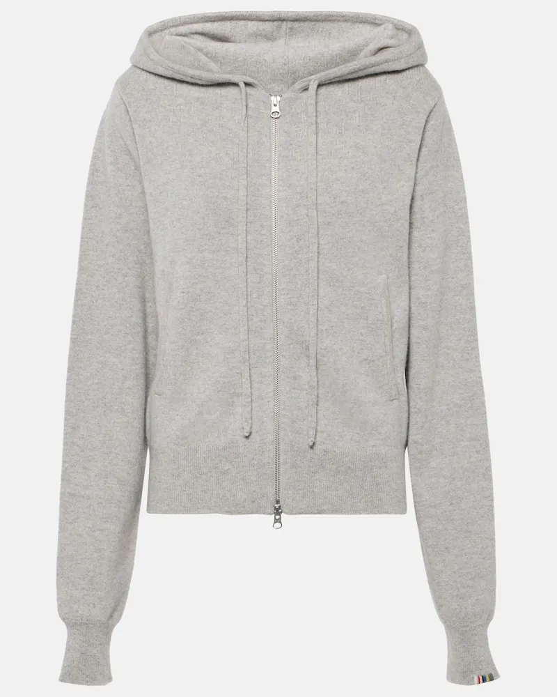 extreme cashmere Kapuzenjacke N°318 Hood aus einem Kaschmirgemisch Grau