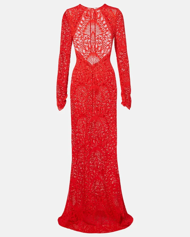 Alexandra Miro Maxikleid Isabella aus Spitze Rot