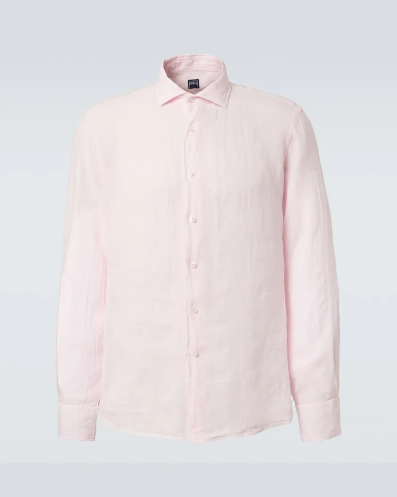 Fedeli Hemd aus Leinen Rosa