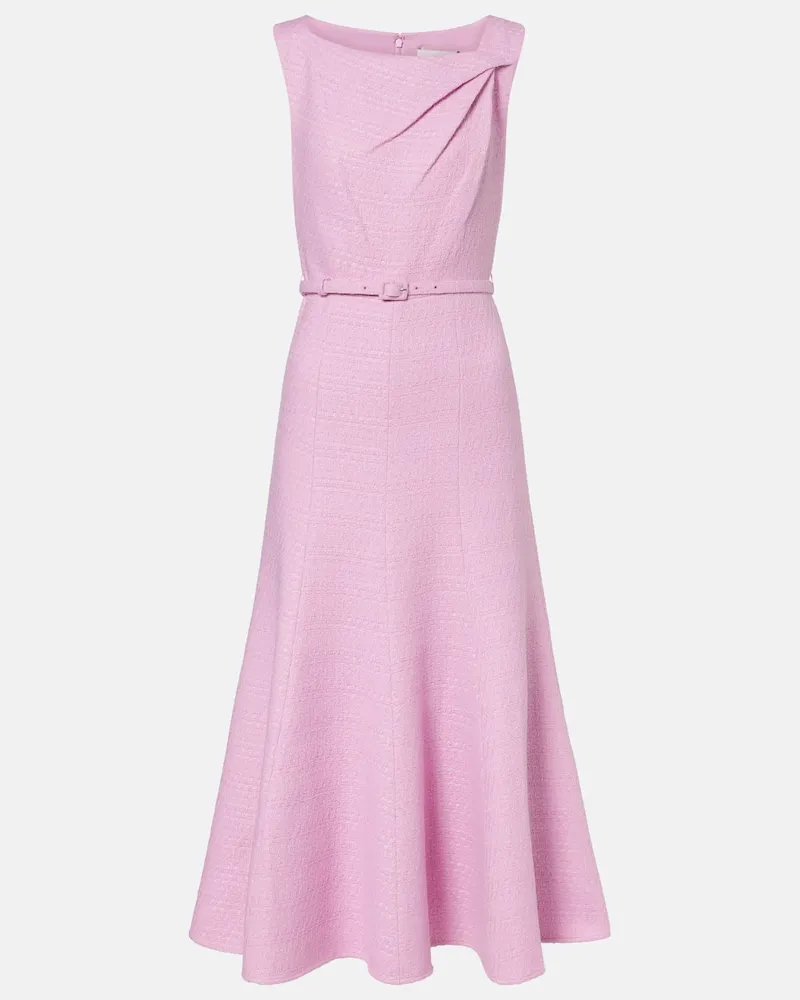 Roland Mouret Midikleid aus Bouclé Rosa