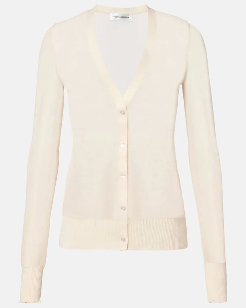 Victoria Beckham Cardigan aus einem Baumwollgemisch Pink